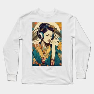 Asian American AAPI Asian Woman Music Lover Long Sleeve T-Shirt